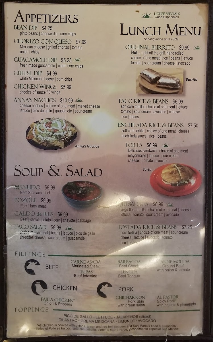 San Marcos Restaurant Menu - Image 4